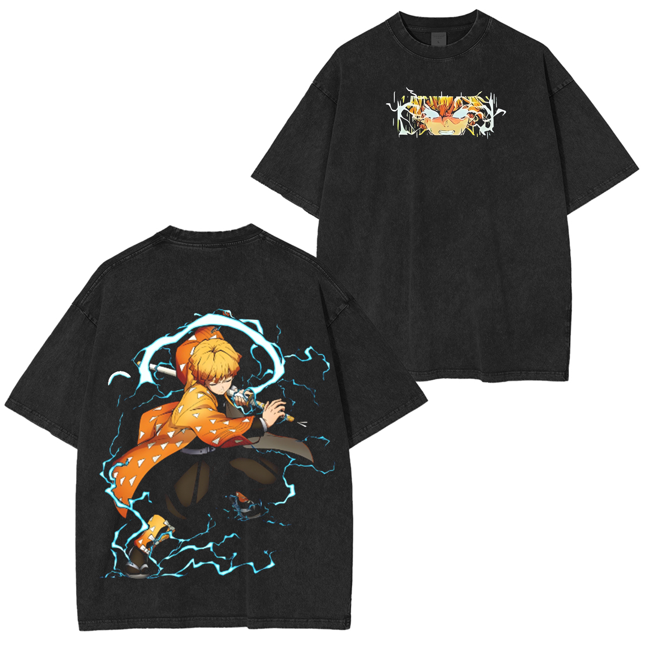 Demon Slayer Anime Unisex Washed T-Shirt