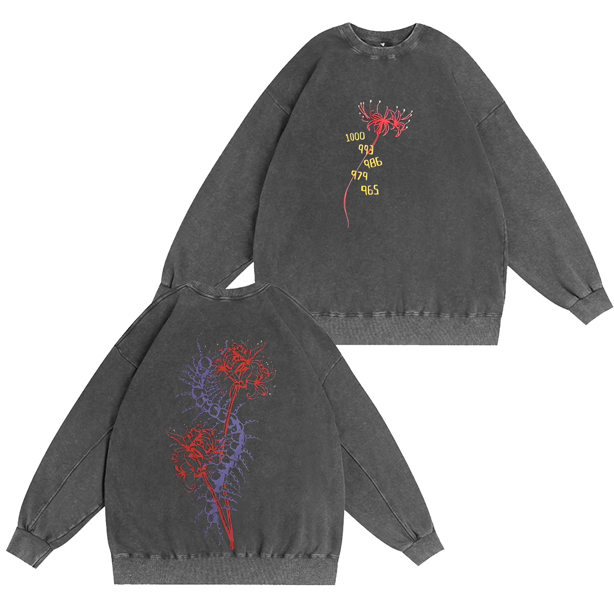 Camiseta/Sudadera/Sudadera con capucha Tokyo Ghoul estilo ácido, extragrande, con efecto vintage