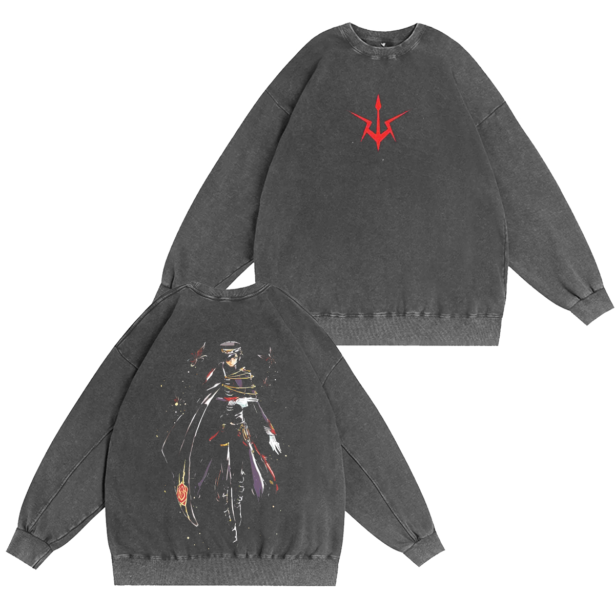 Camiseta/Sudadera/Sudadera con capucha Code Geass con lavado vintage