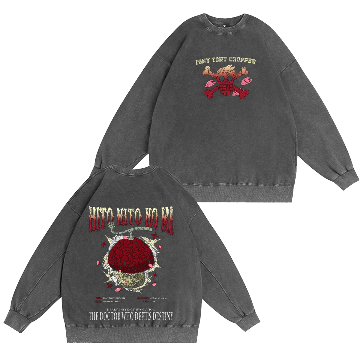 Hito Hito no Mi-One Piece Vintage Washed T-shirt/Crewneck/Hoodie