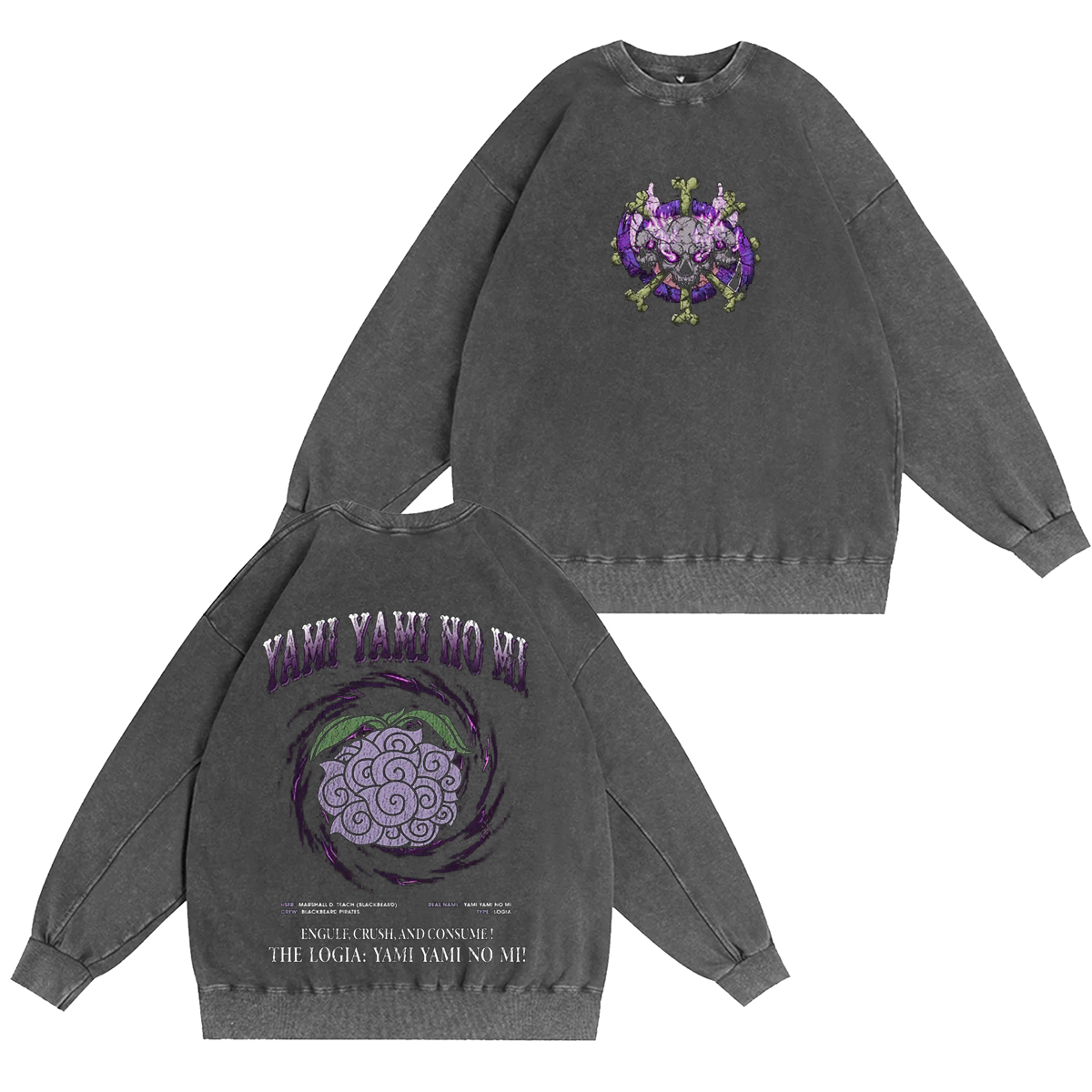 Gomu Gomu No Mi-One Piece Vintage Washed T-shirt/Crewneck/Hoodie