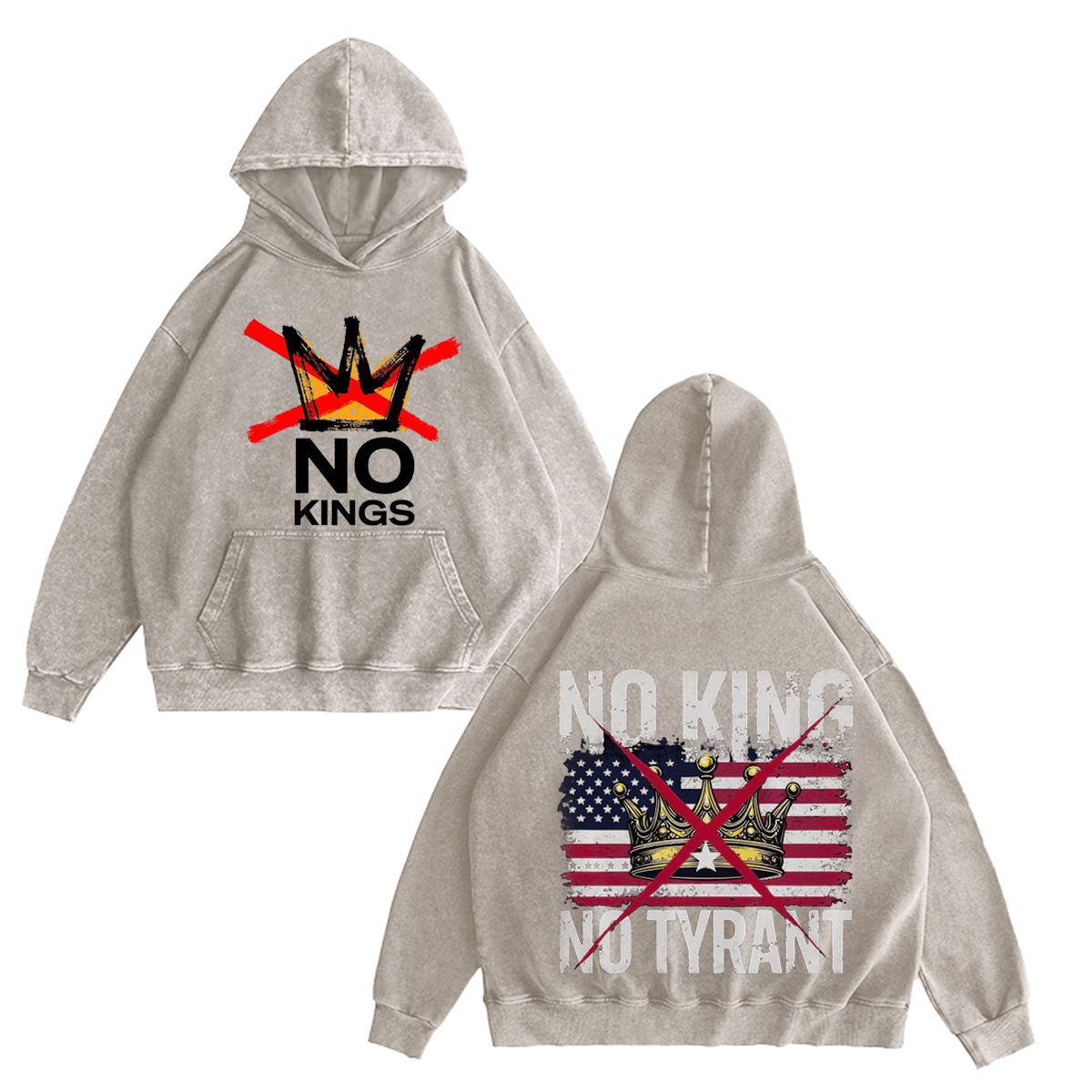 Camiseta/Sudadera/Sudadera con Capucha Estampado Vintage Sin Reyes, Sin Tiranos