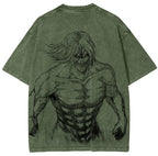 T-shirt unisexe délavé L'Attaque des Titans