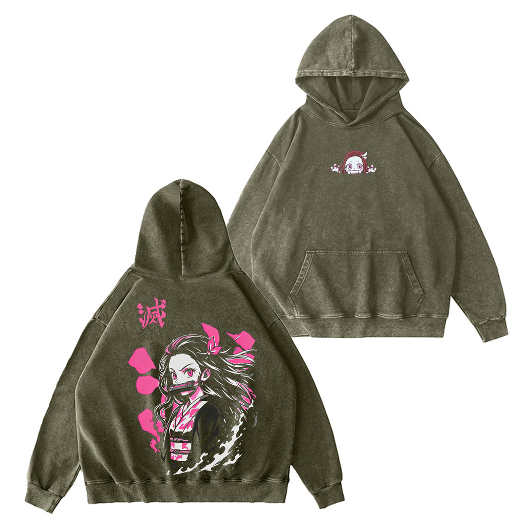 Kamado Nezuko Demon Slayer T-shirt/Sweat-shirt/Sweat à capuche délavé