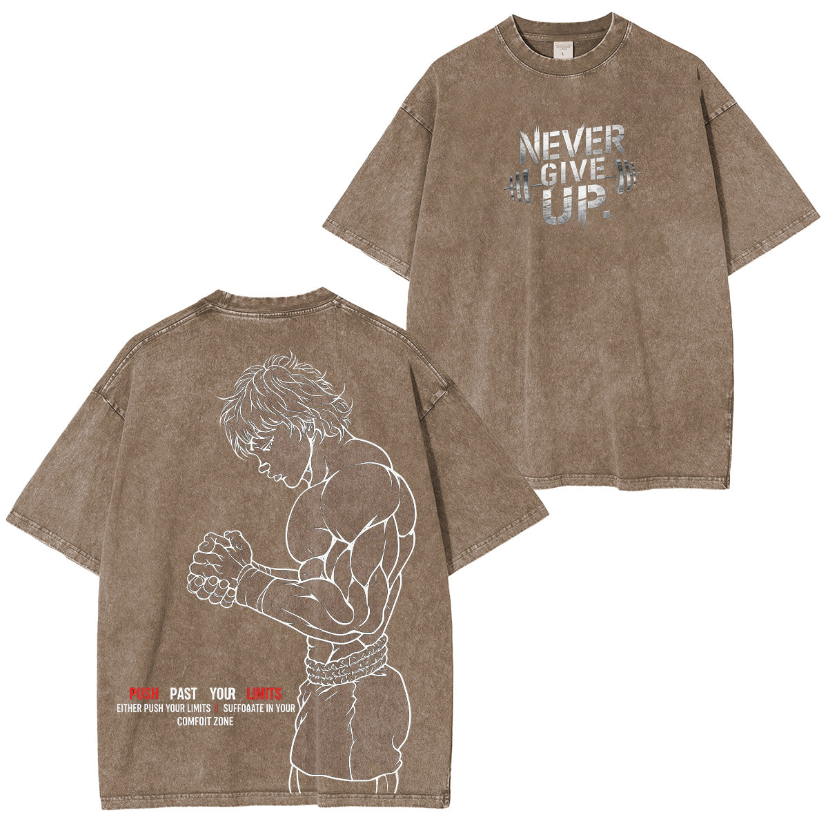 Baki the Grappler :Baki Hanma Camiseta/Sudadera/Sudadera con capucha con lavado vintage