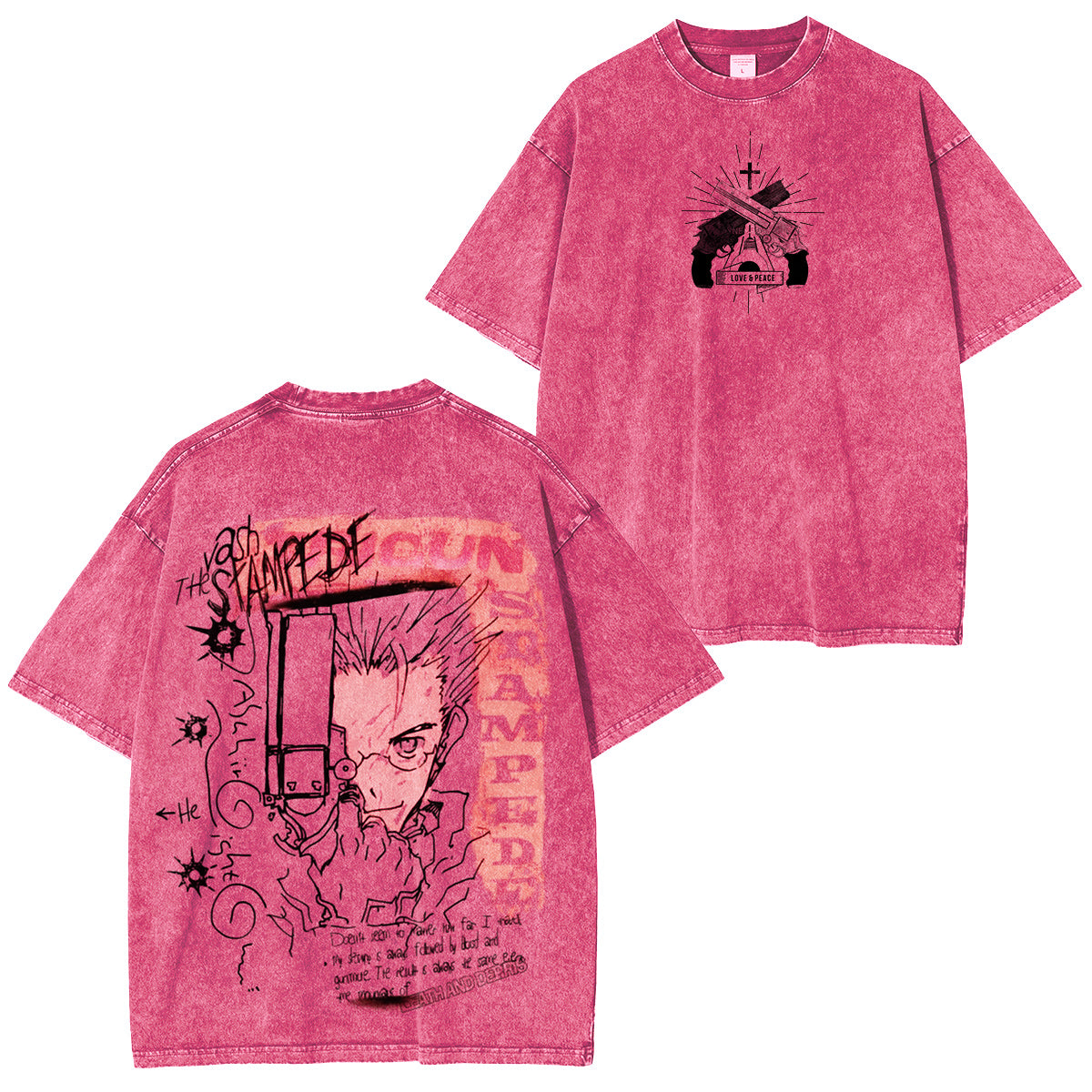 Camiseta/Sudadera/Gorra lavada vintage de Trigun: Vash the Stampede