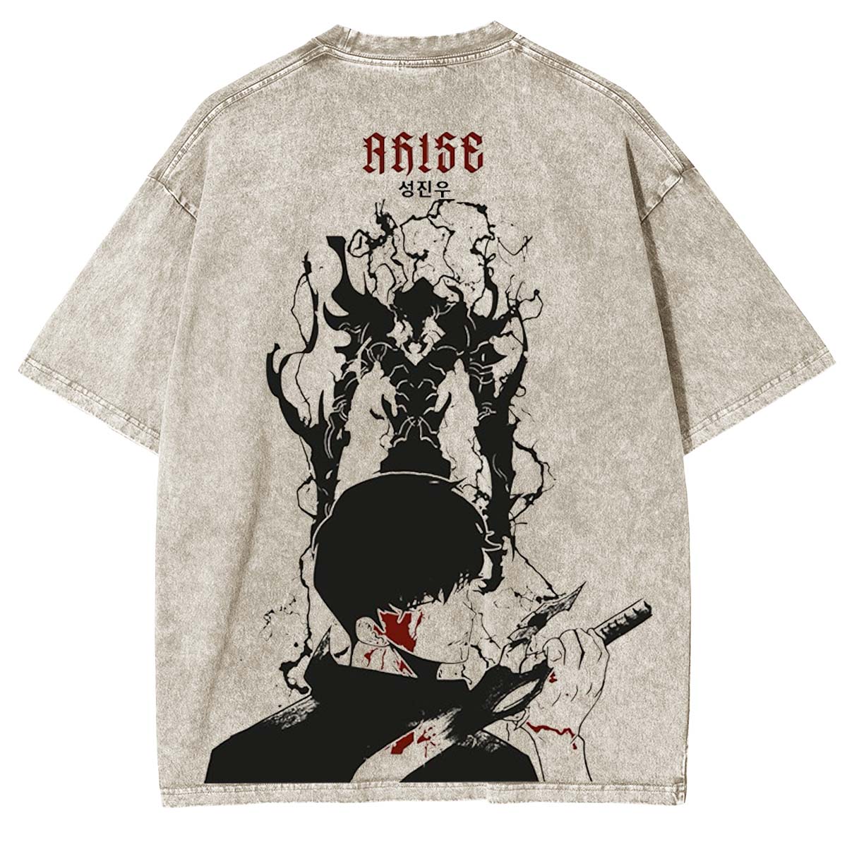 Camiseta de anime de Sung Jinwoo de Solo Leveling
