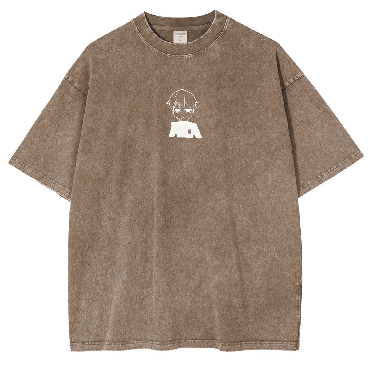 T-shirt lavé imprimé double Anime Blue Lock StrikerT-shirt lavé imprimé double Anime Striker