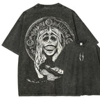 Camiseta lavada unisex de solo leveling 2502004261