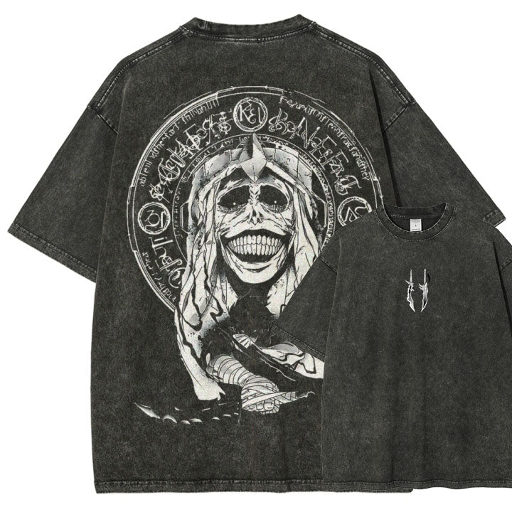 Camiseta lavada unisex de solo leveling 2502004261