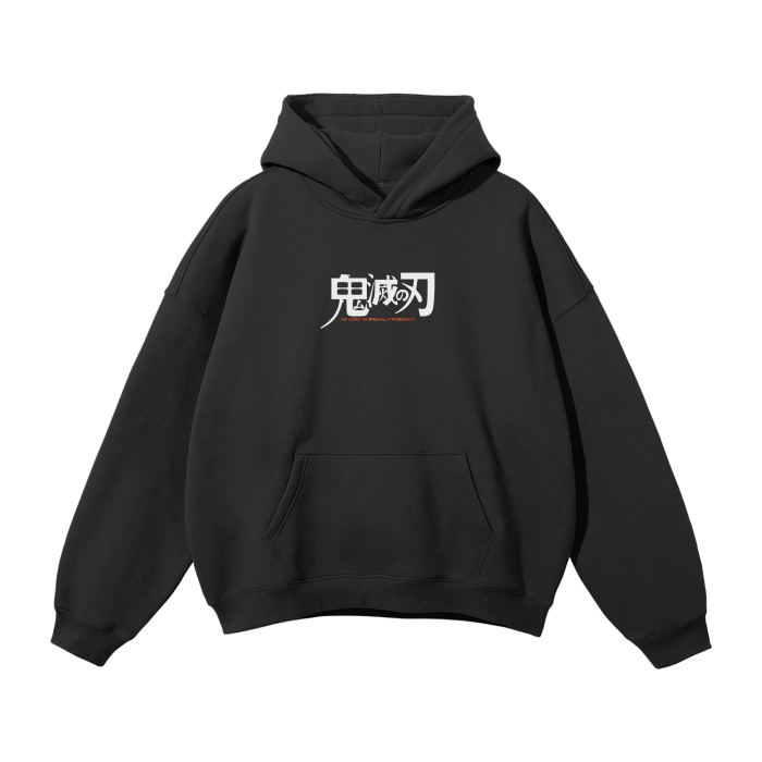 Sudadera con capucha negra Flame Hashira Streetwear
