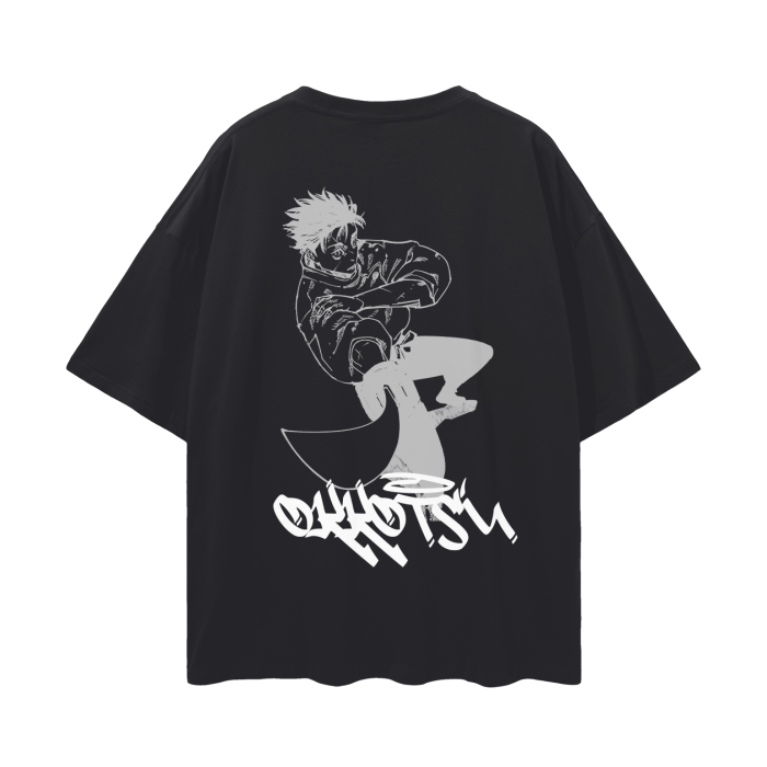 T-shirt streetwear noir Cursed Companion Graffiti
