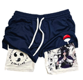 NARUTO × Gym Curse Seal Design Performance Shorts Double Layer
