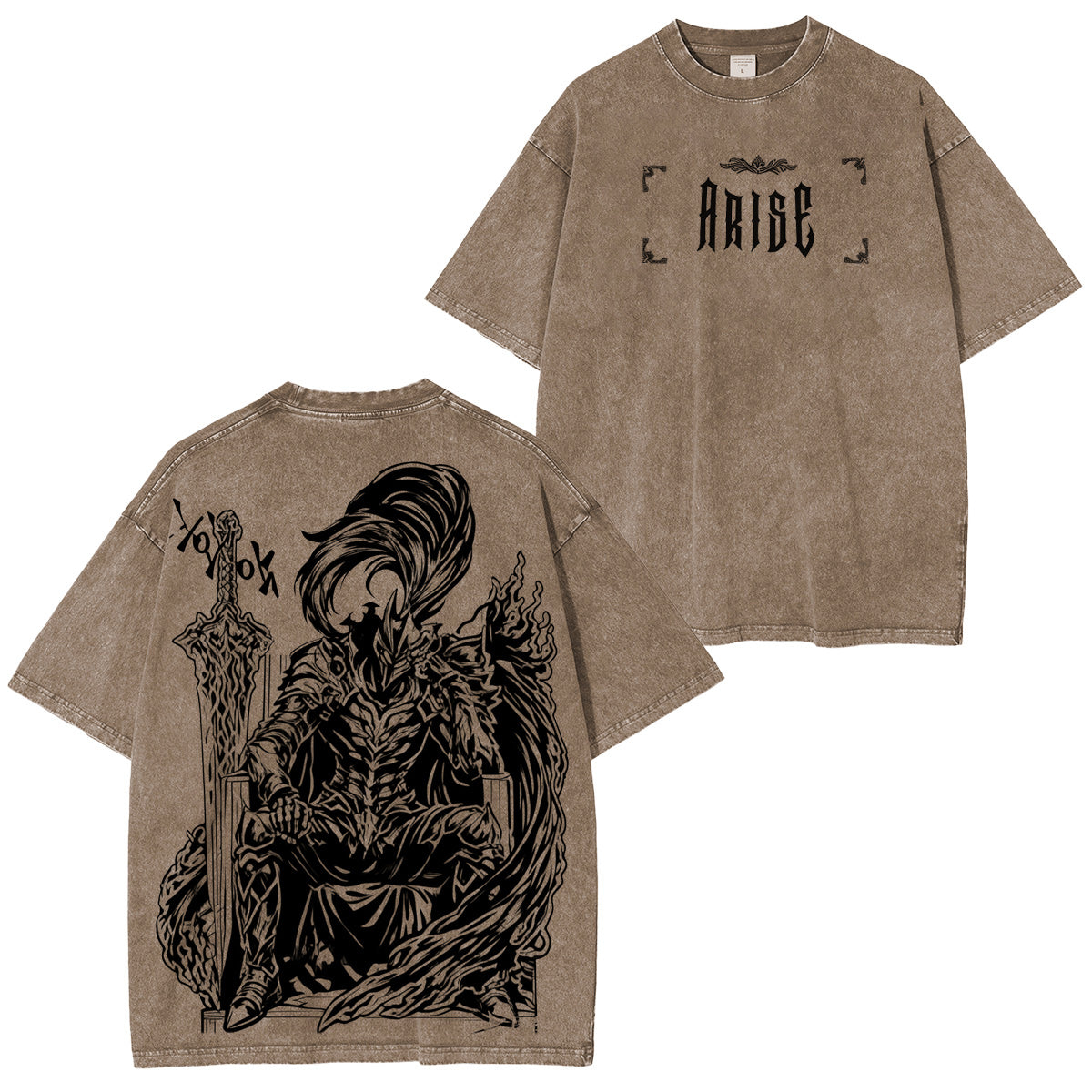 Camiseta/Sudadera/Sudadera con capucha Solo Leveling con lavado vintage