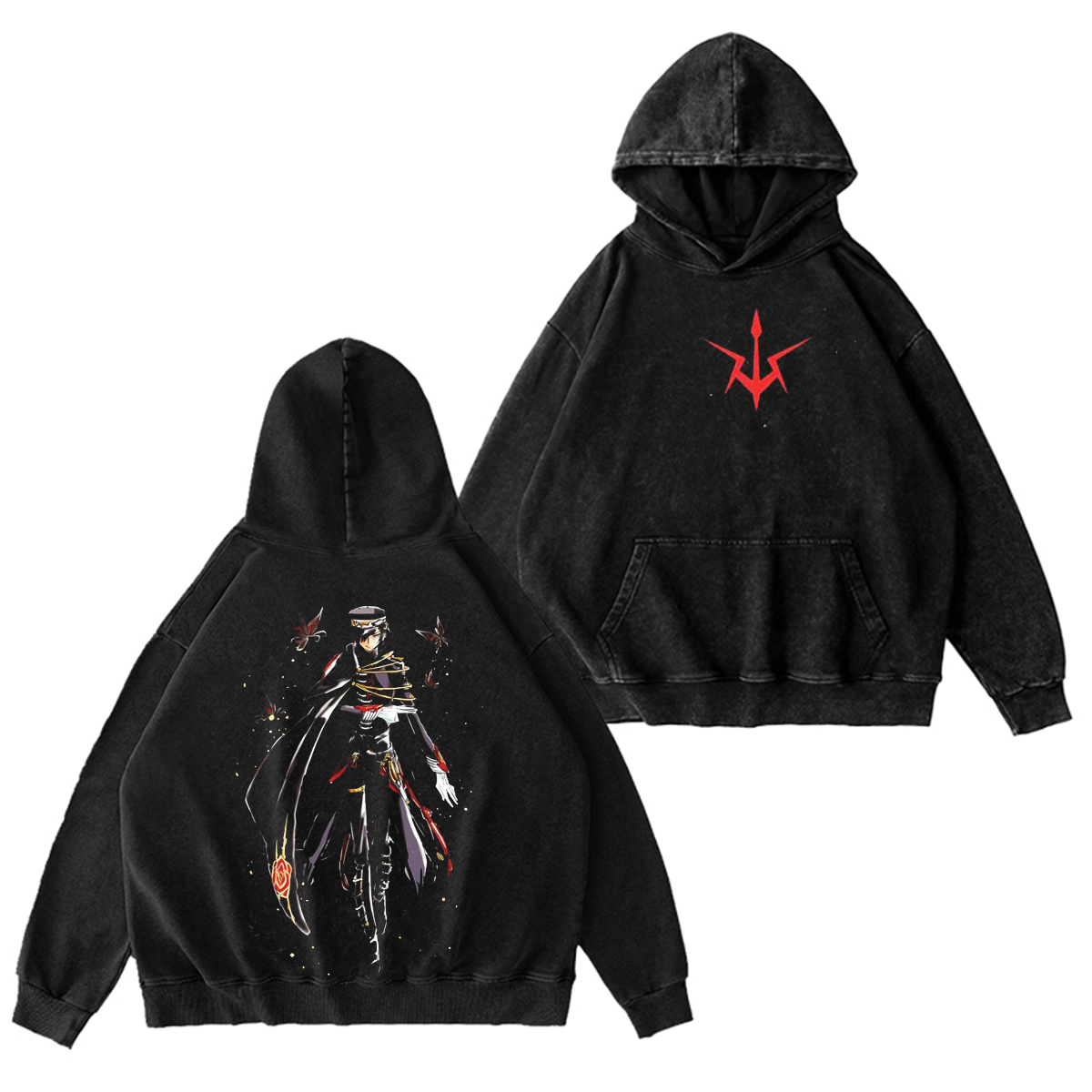 Camiseta/Sudadera/Sudadera con capucha Code Geass con lavado vintage