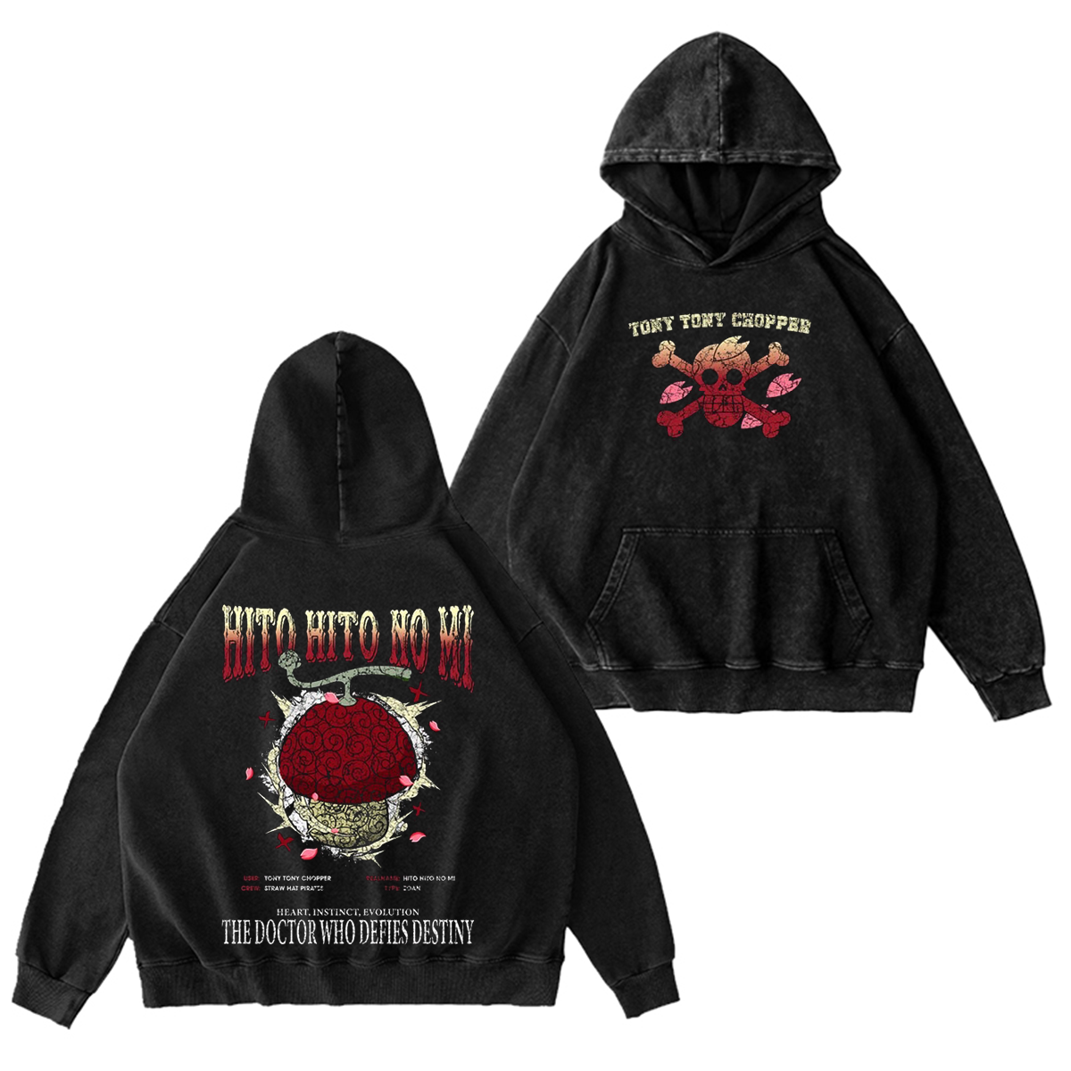 Hito Hito no Mi-One Piece Vintage Washed T-shirt/Crewneck/Hoodie