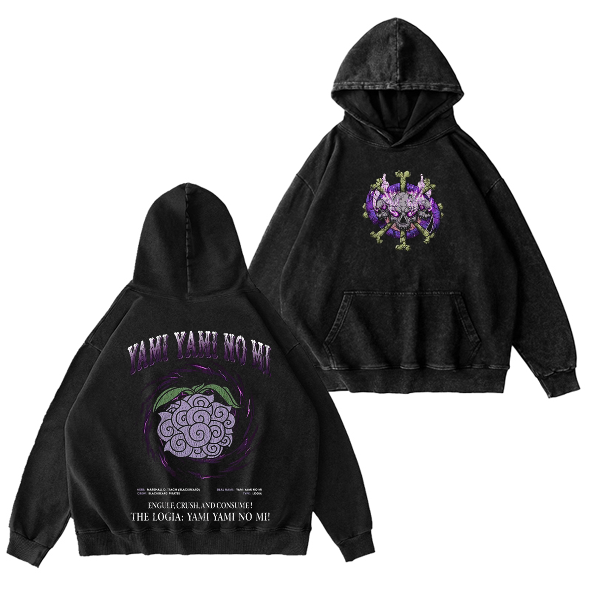 Gomu Gomu No Mi-One Piece Vintage Washed T-shirt/Crewneck/Hoodie