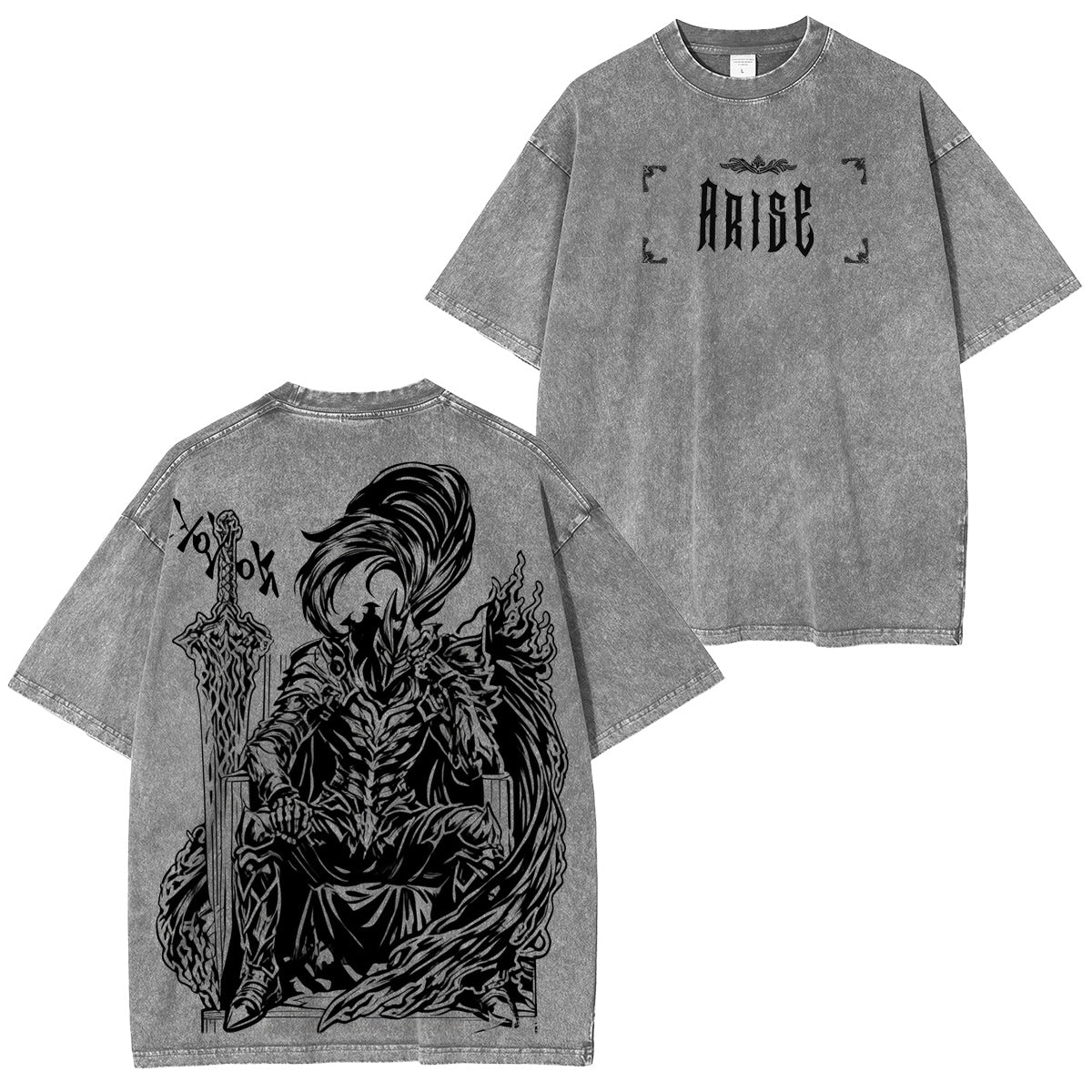 Camiseta/Sudadera/Sudadera con capucha Solo Leveling con lavado vintage