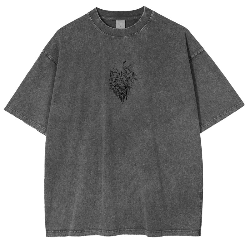 T-shirt unisexe délavé L'Attaque des Titans