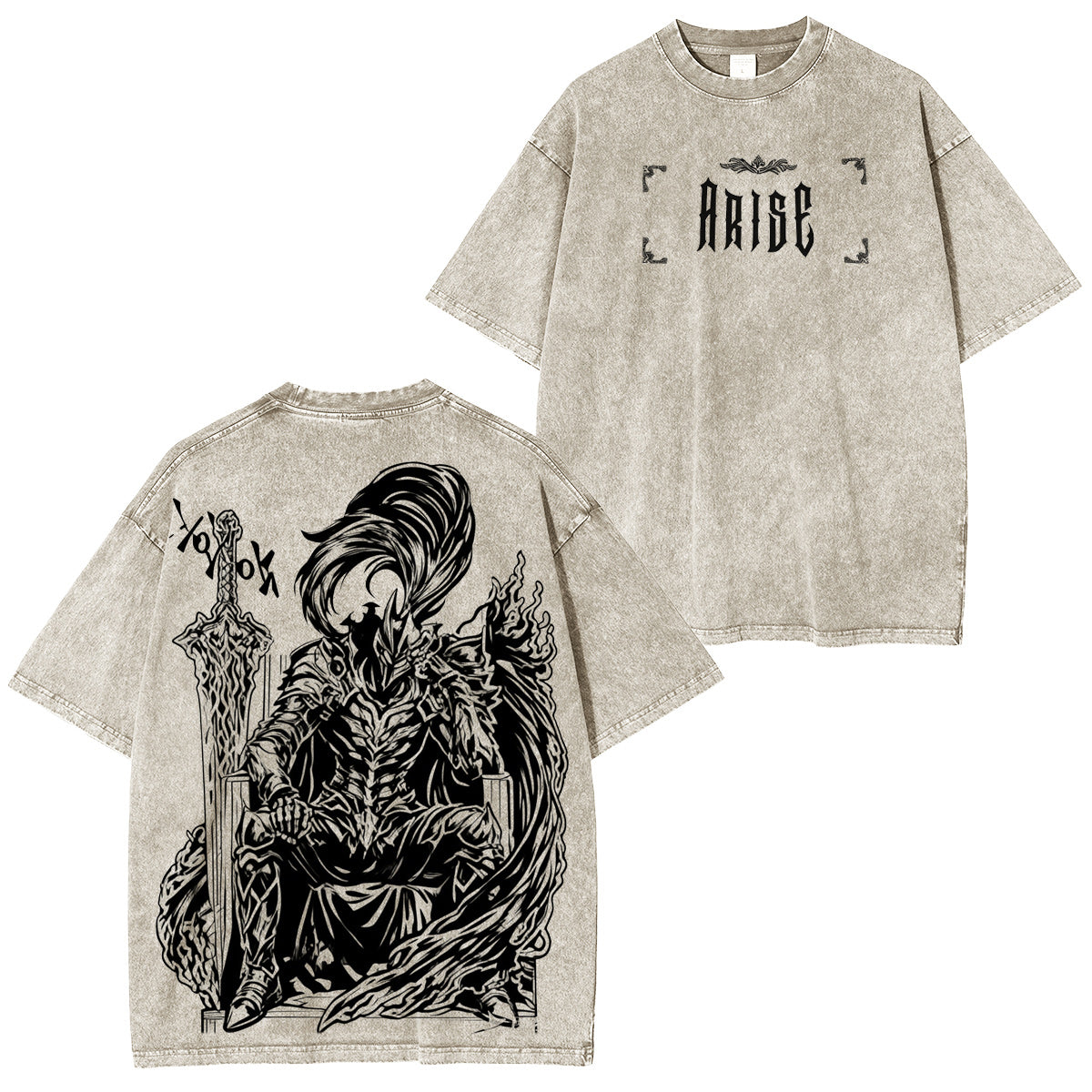 Camiseta/Sudadera/Sudadera con capucha Solo Leveling con lavado vintage