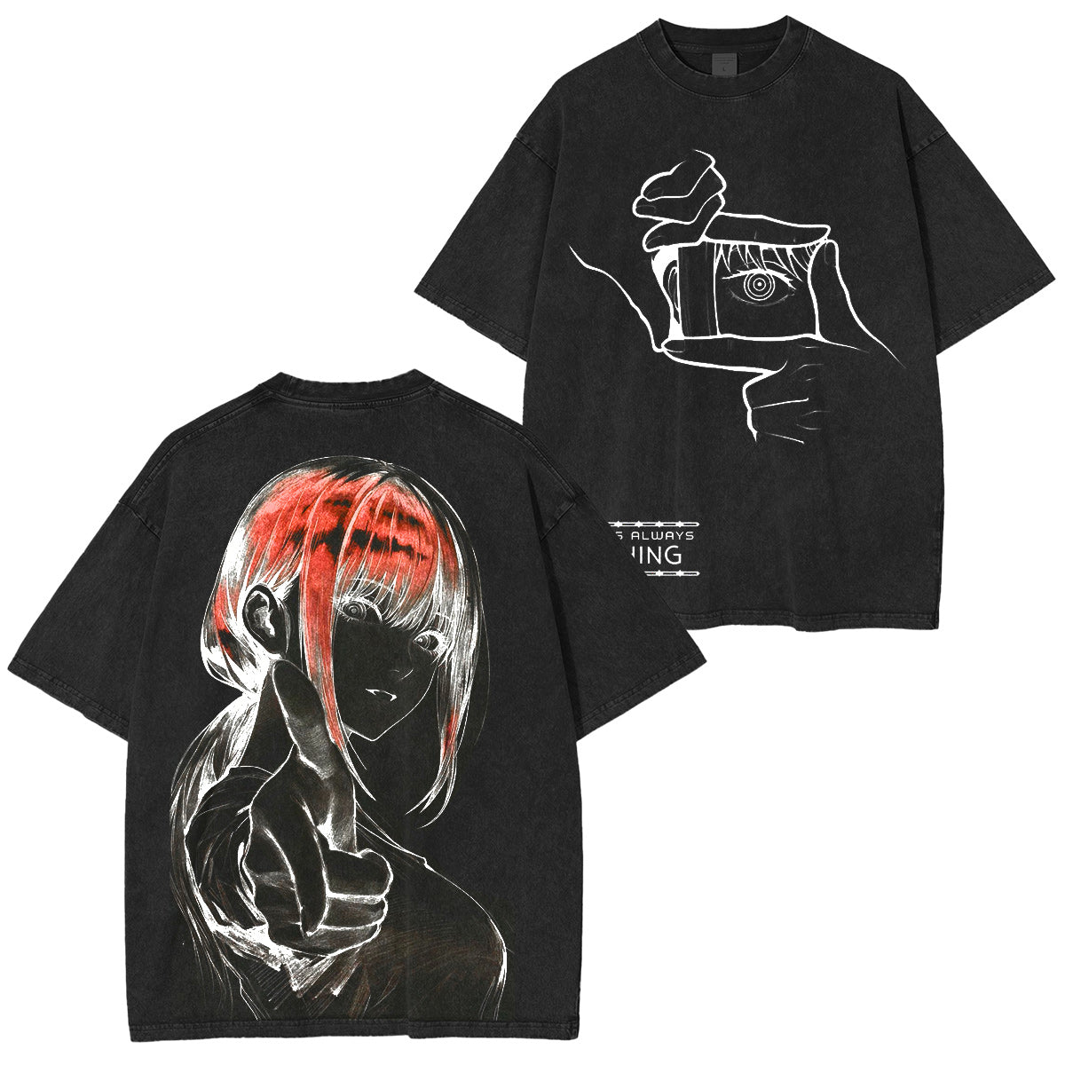 Chainsaw Man: Camiseta/Sudadera/Sudadera con capucha Makima Vintage lavada