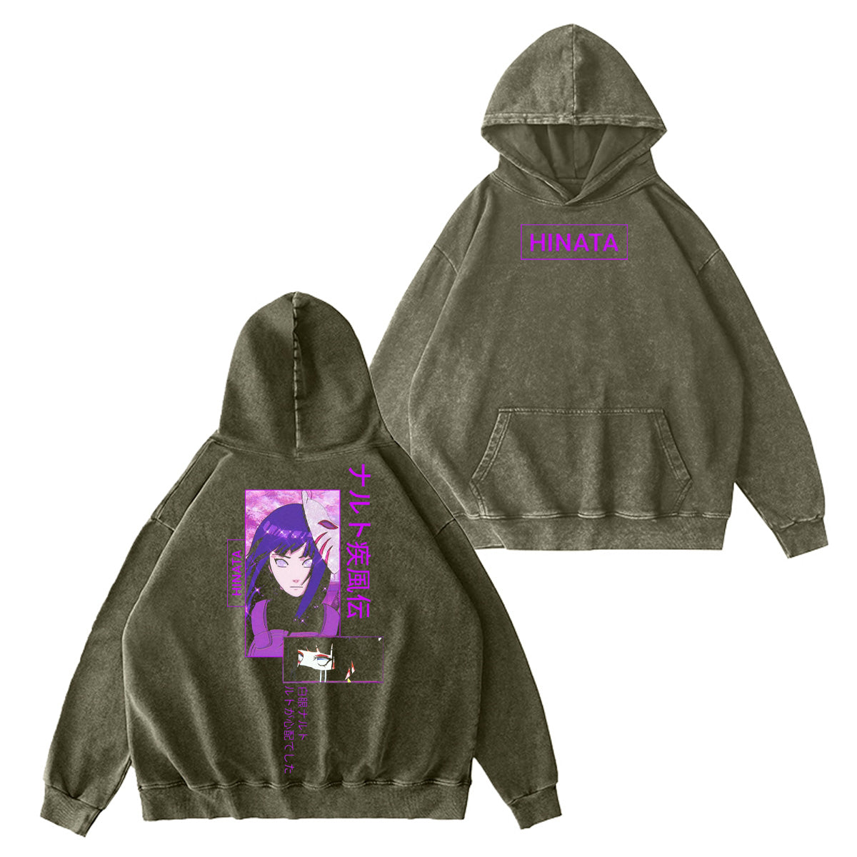 Hinata Hyuga Naruto Washed T-shirt/Crewneck/Hoodie