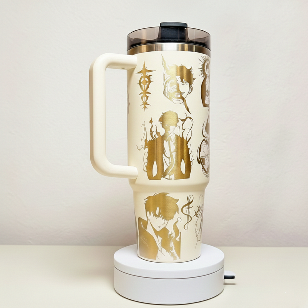 Laser Engraved Anime Stanley Tumbler Cup