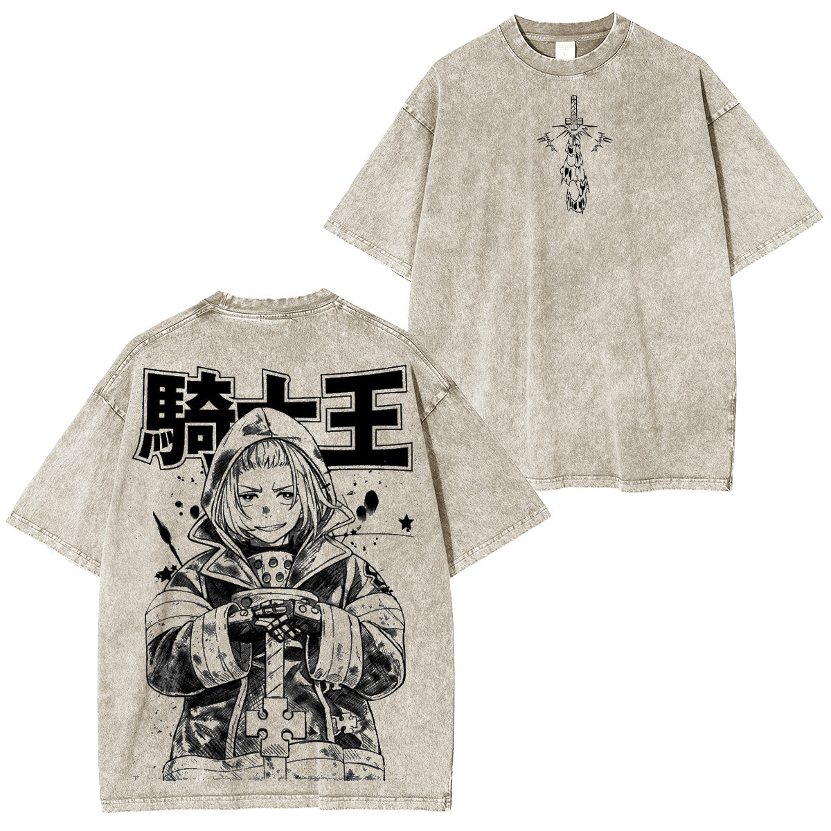 T-shirt/Sweat-shirt/Sweat à capuche délavé Fire Force Arthur Boyle