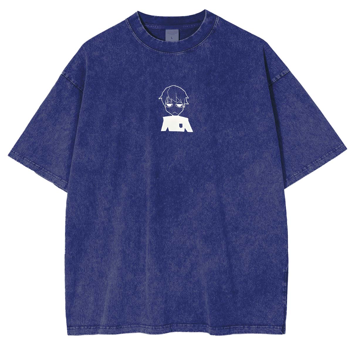 T-shirt lavé imprimé double Anime Blue Lock StrikerT-shirt lavé imprimé double Anime Striker