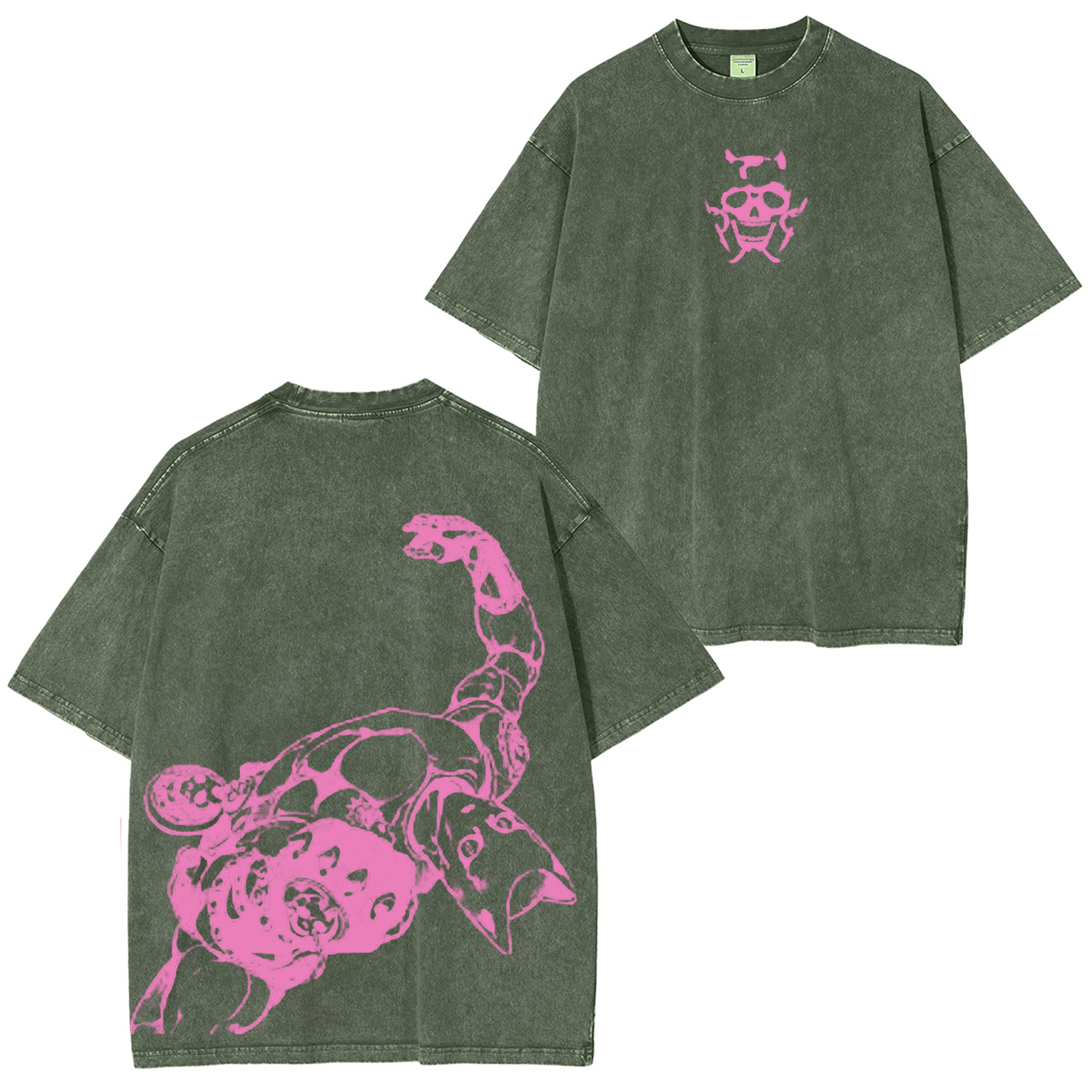 Camiseta Unisex Lavada Vintage Jojo's Bizarre Adventure Killer Queen