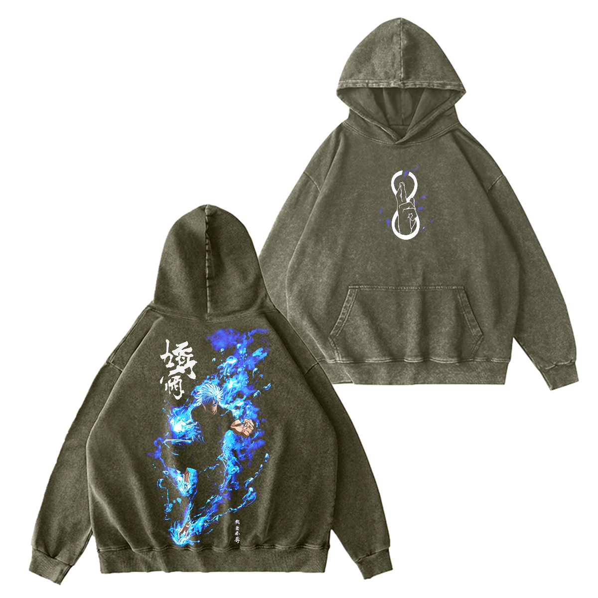 T-shirt/Sweat-shirt/Sweat à capuche Jujutsu Kaisen vintage délavé