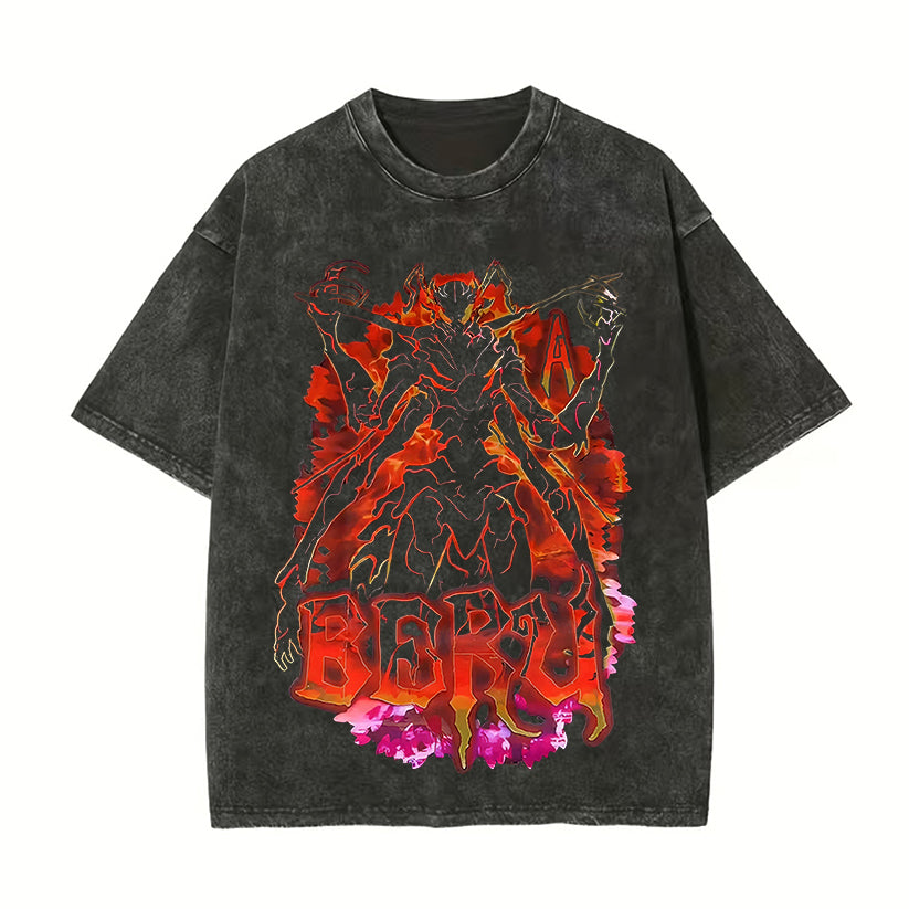 Solo Leveling Beru Printed Unisex Washed T-Shirt
