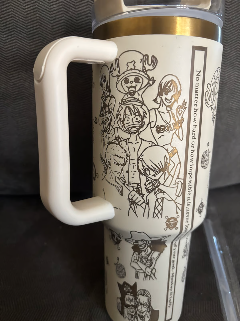 Vaso con diseño de One Piece