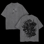 T-shirt unisexe délavé imprimé Solo Leveling Shadow Army
