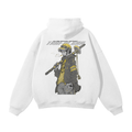 Sweat à capuche Y2K blanc "Chirurgien de la Mort"