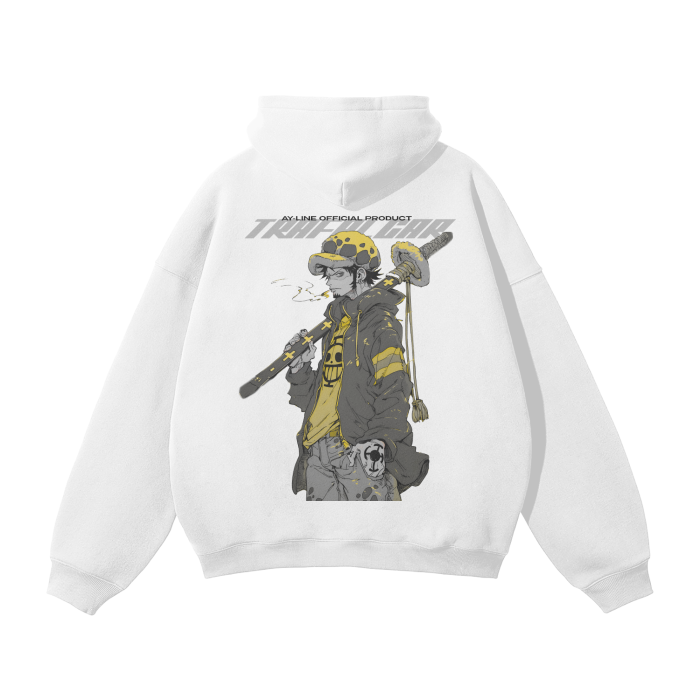 Sweat à capuche Y2K blanc "Chirurgien de la Mort"