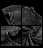 T-shirt unisexe délavé imprimé statue de dieu