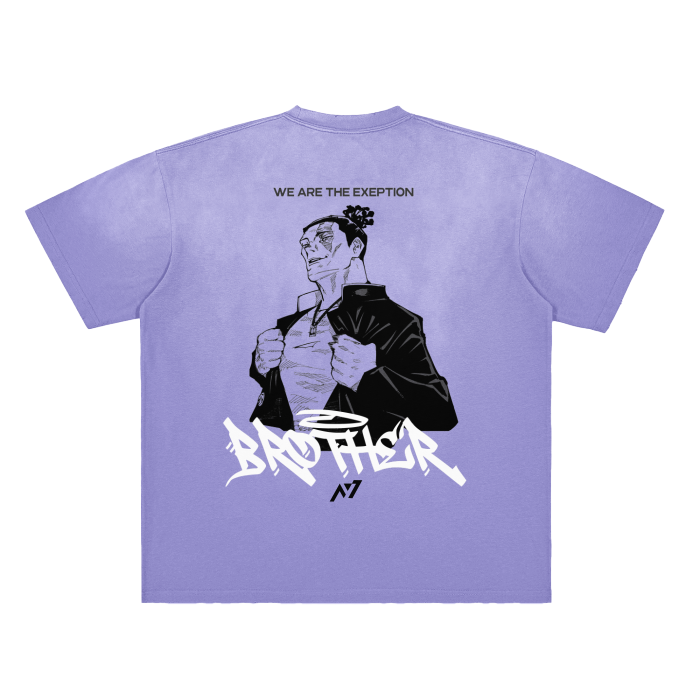 T-shirt Streetwear Clap and Crush violet délavé épais