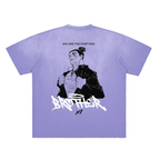 T-shirt Streetwear Clap and Crush violet délavé épais