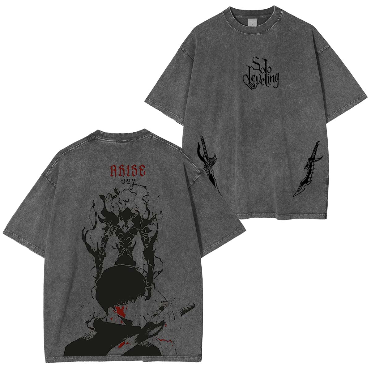 Camiseta de anime de Sung Jinwoo de Solo Leveling
