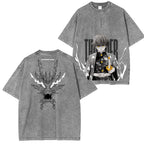 T-shirt délavé unisexe Zenitsu Demon Slayer