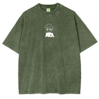 T-shirt lavé imprimé double Anime Blue Lock StrikerT-shirt lavé imprimé double Anime Striker