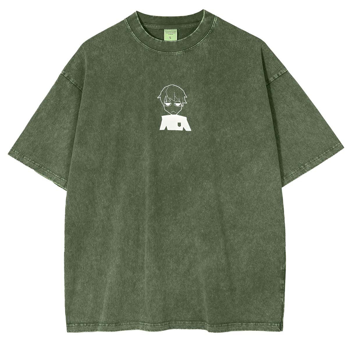 T-shirt lavé imprimé double Anime Blue Lock StrikerT-shirt lavé imprimé double Anime Striker