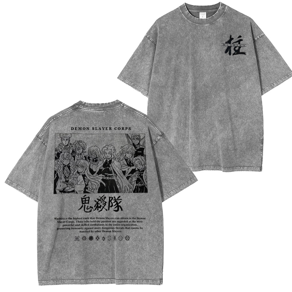 Hashira Demon Slayer Unisex Washed T-Shirt