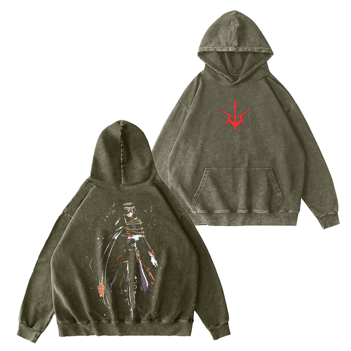 Camiseta/Sudadera/Sudadera con capucha Code Geass con lavado vintage