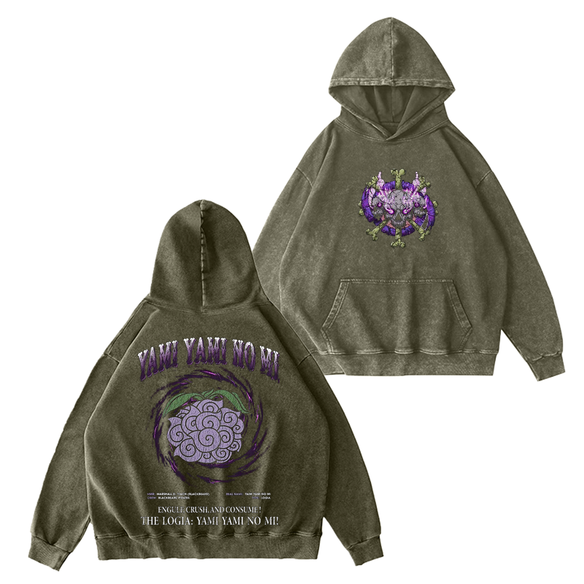 Gomu Gomu No Mi-One Piece Vintage Washed T-shirt/Crewneck/Hoodie