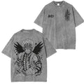 Camiseta lavada unisex Akaza Demon Slayer