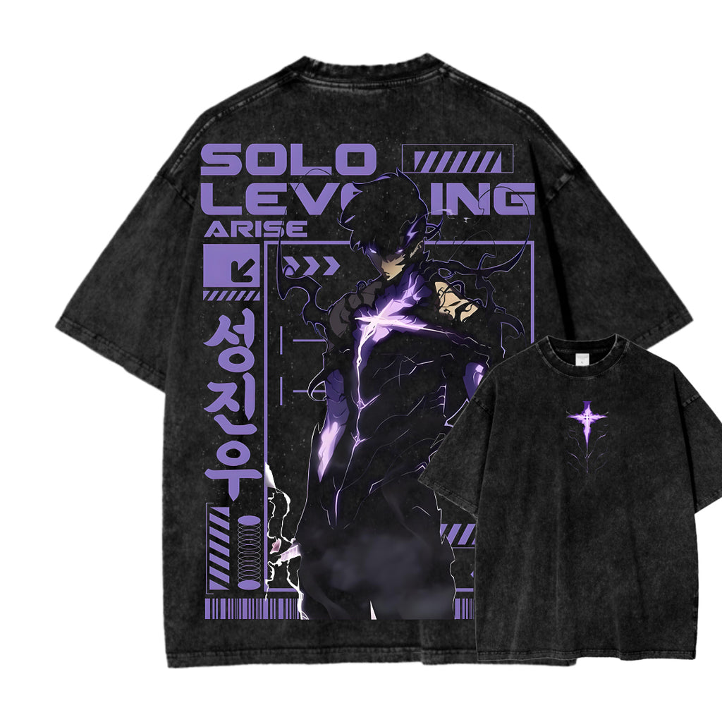 Solo Leveling Arise Printed Unisex Washed T-Shirt
