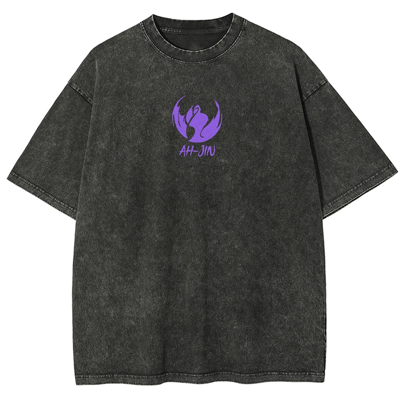 Camiseta unisex lavada estampada de Solo Leveling