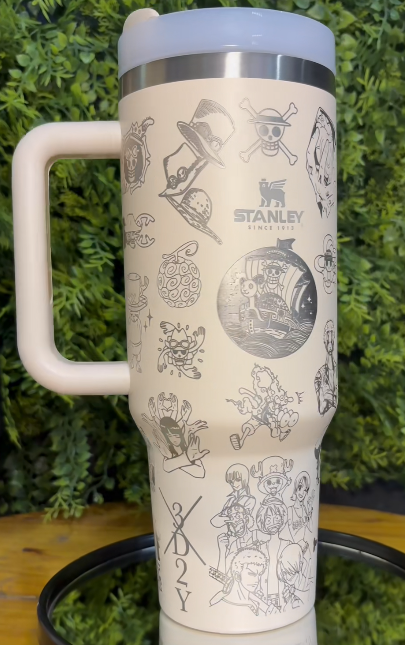 One Piece Themed engraved Stanley Tumbler Cup